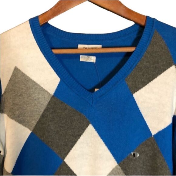 NWT! Van heusen blue argyle pattern sweater - Picture 2 of 10